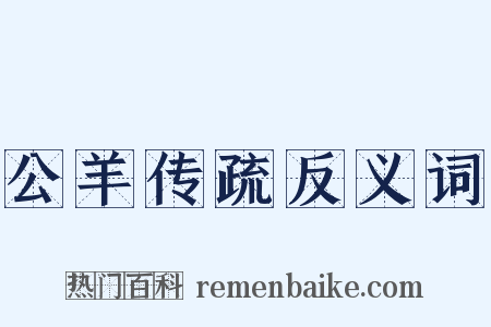 公羊传疏反义词是什么意思的图片